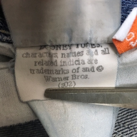 History Iceberg Jeans 90s Y2K Wile E Coyote Looney Tunes Patch Size 40 Vintage - Picture 10 of 16